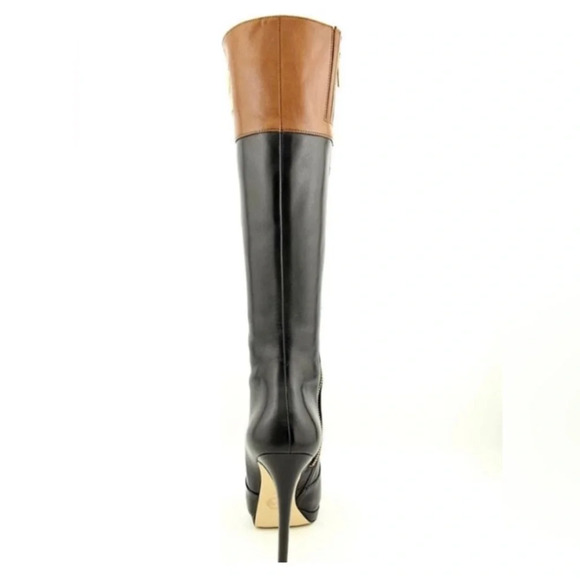 Michael Kors Hayley Black Boots Knee High MK Platform Size 8.5 - Picture 4 of 16